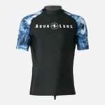 Футболка Aqualung лайкра черный/синий короткий рукав мужская