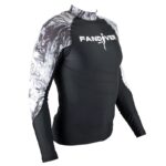 Футболка Marble лайкра черный длинный рукав мужская