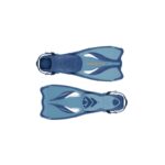 Комплект Beuchat Oceo ласты+маска+трубка прозрачный силикон синий — изображение 2