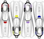 Ласты Storm открытая пятка белый