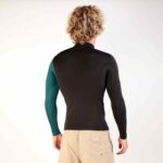 Футболка лайкра SooRuz STREY мужская длинный рукав черный/зеленый — изображение 2