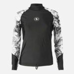 Футболка Aqualung лайкра черный/белый длинный рукав женская