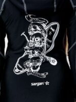 Футболка с капюшоном  Sargan Скелетон лайкра женская черный — изображение 2