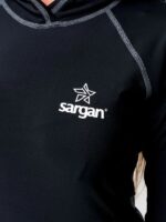 Футболка с капюшоном  Sargan Скелетон лайкра женская черный — изображение 3