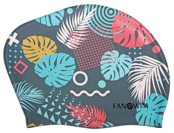 Шапочка силиконовая для длинных волос с рисунком