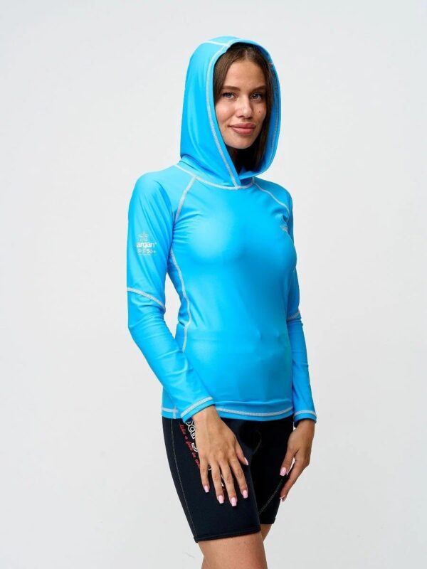 Футболка с капюшоном Sargan Агидель лайкра женская голубой